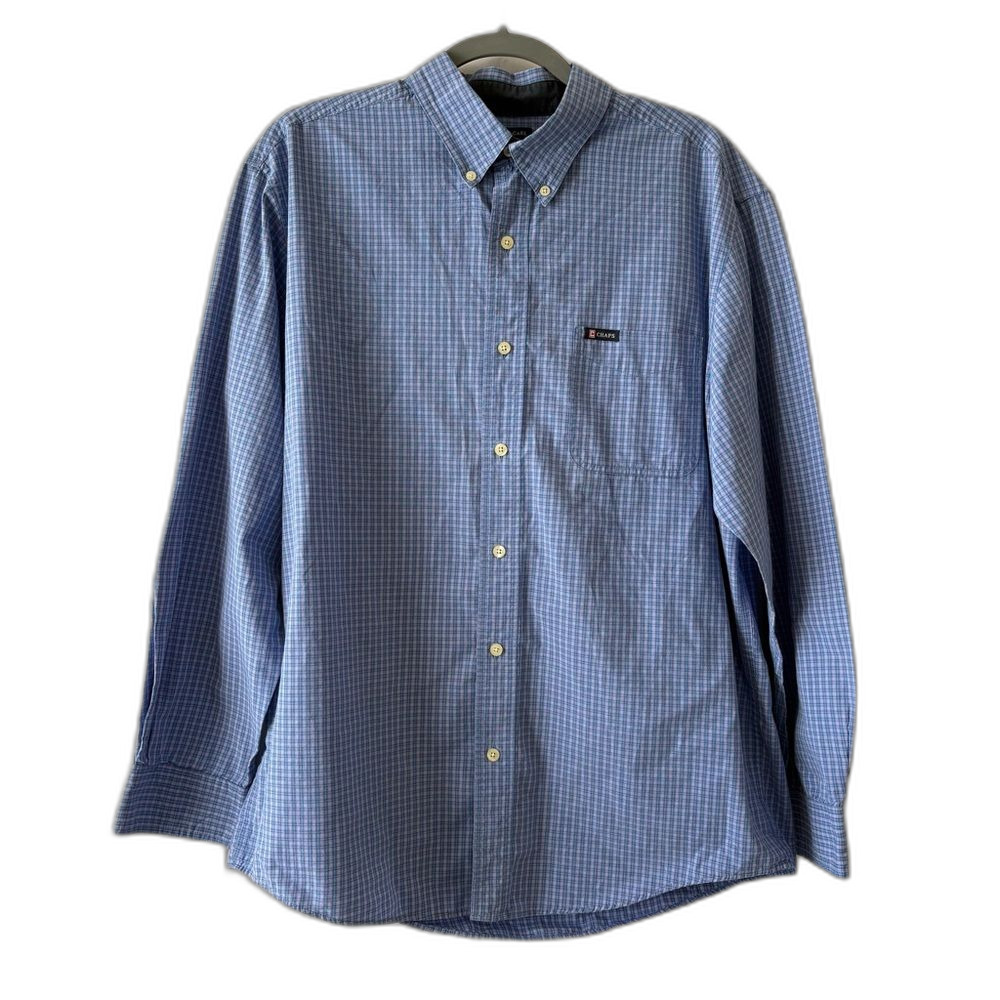 Chaps Plaid Easy Care Long Sleeve Button Up Shirt